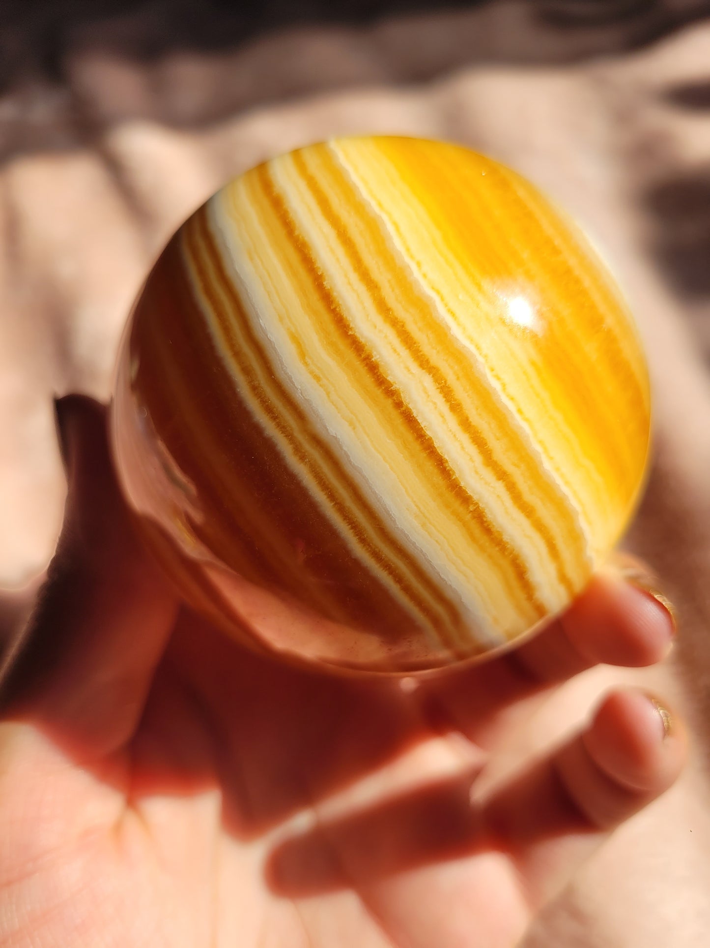 Orange Calcite Sphere