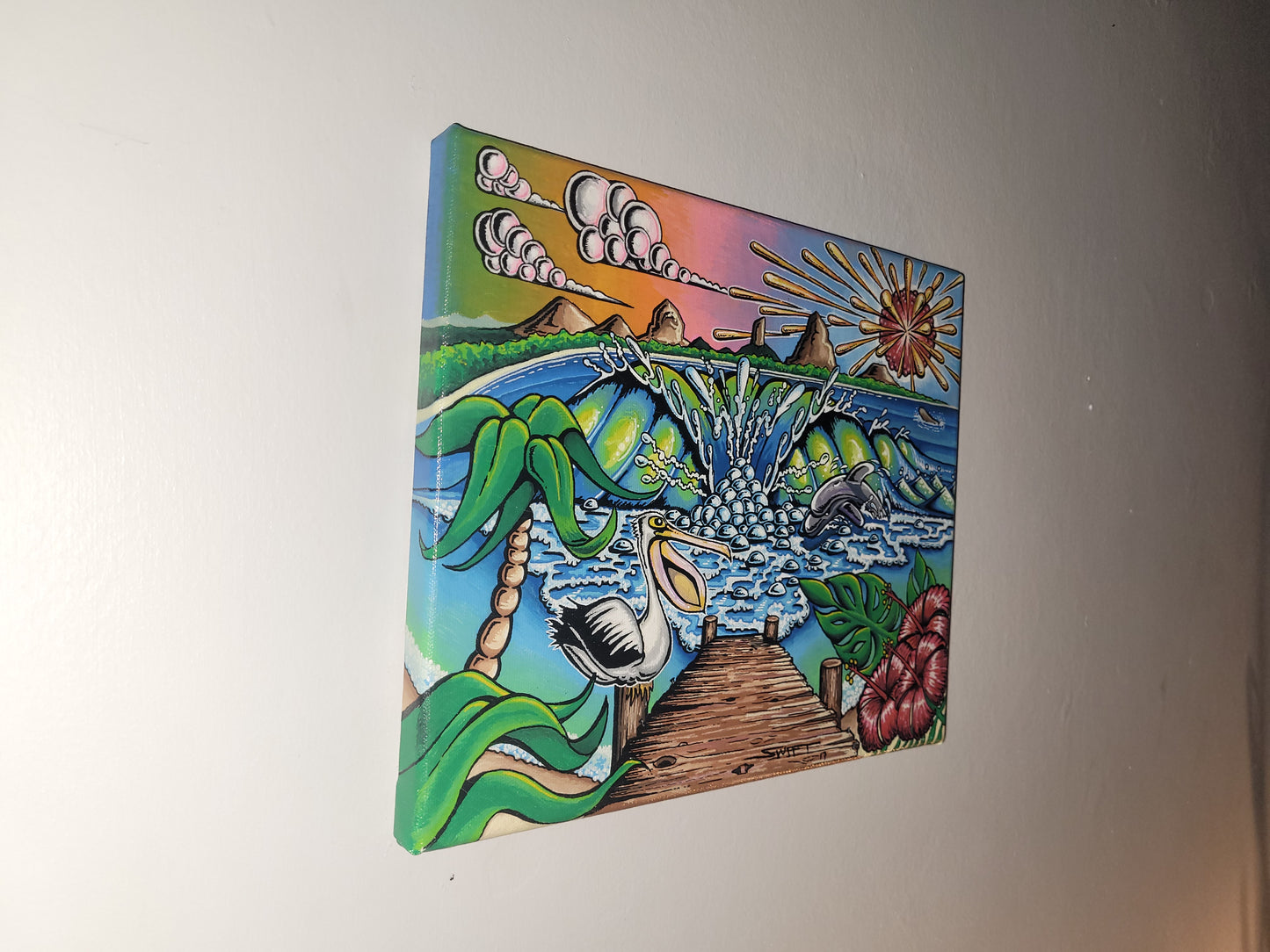 Beach waves canvas - Mathew Swift