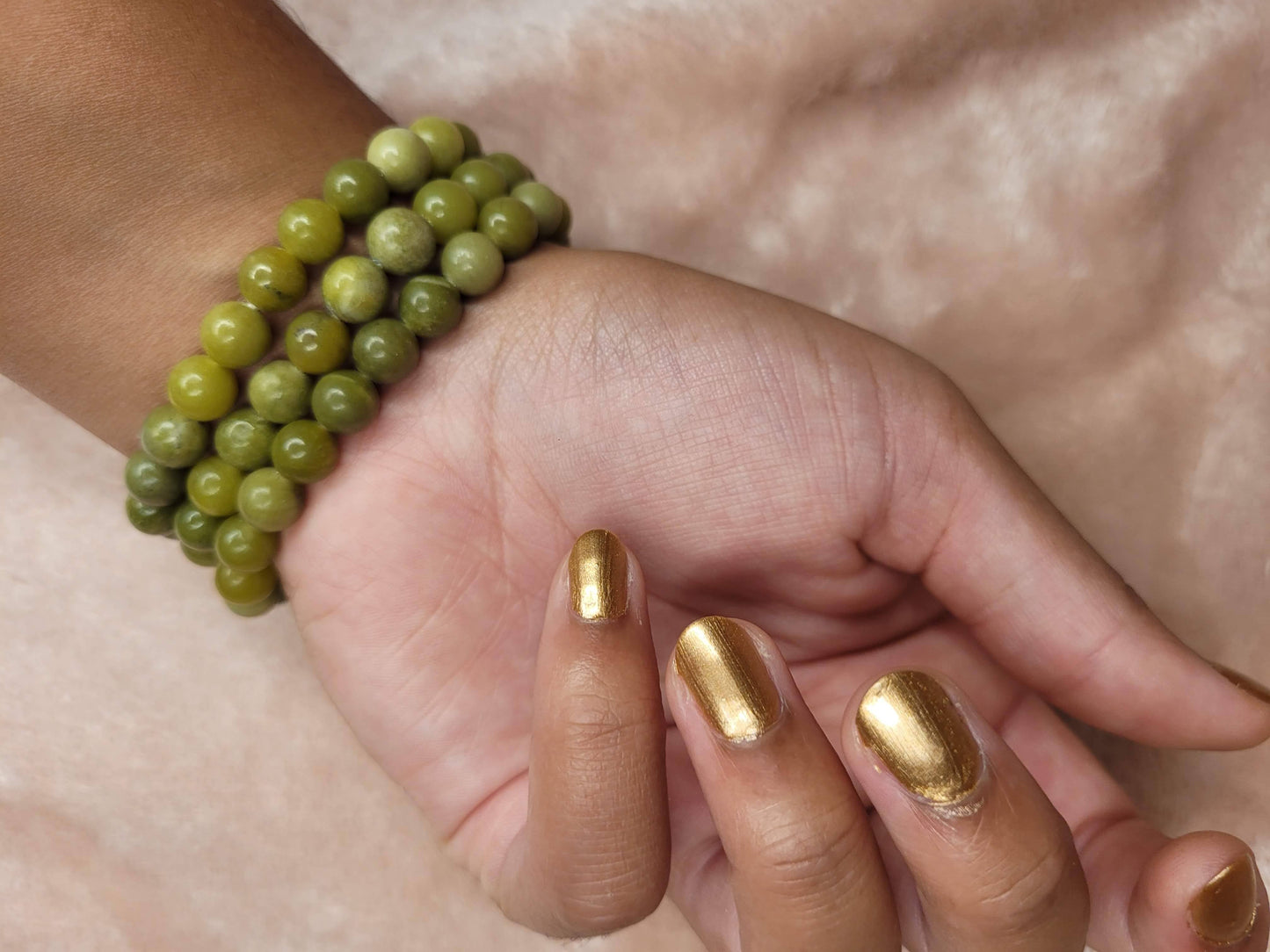 Light southern Jade bead bracelet