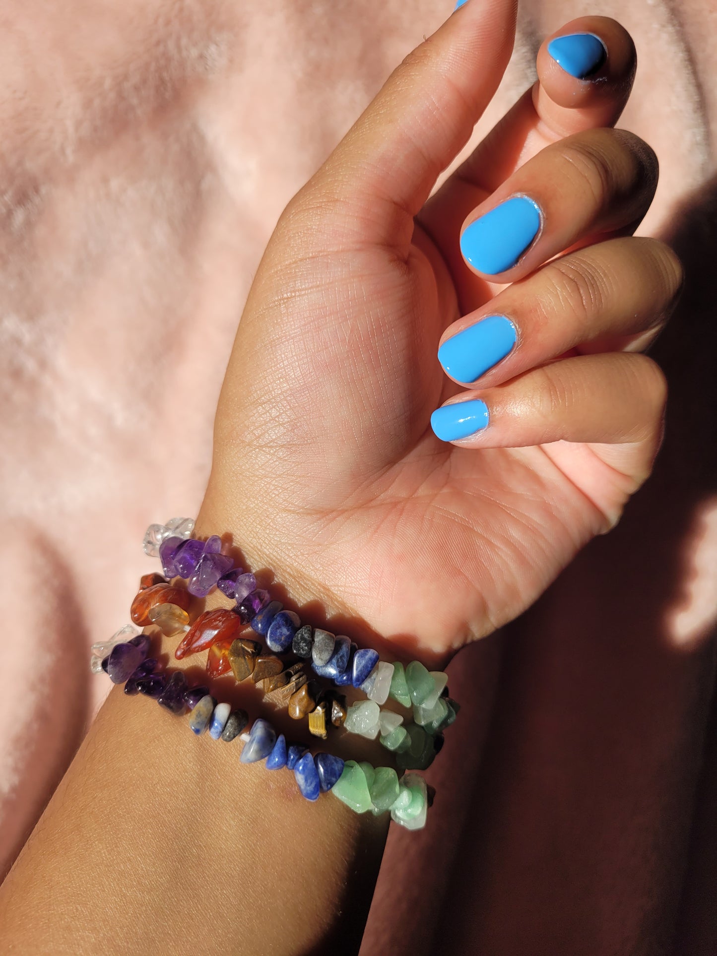 Chakra chip bracelet