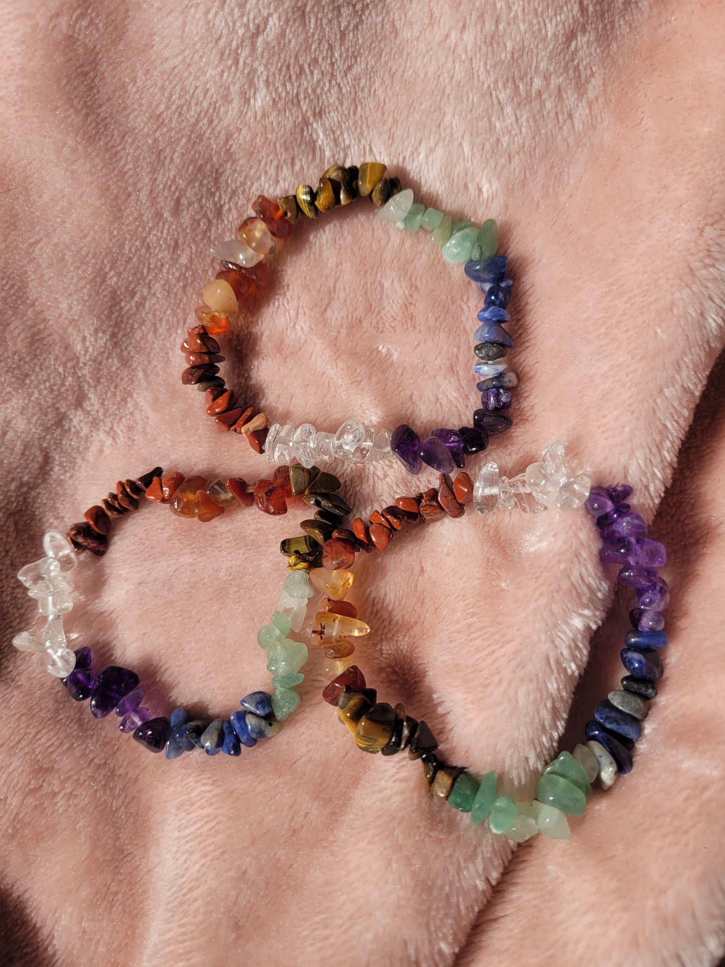 Chakra chip bracelet