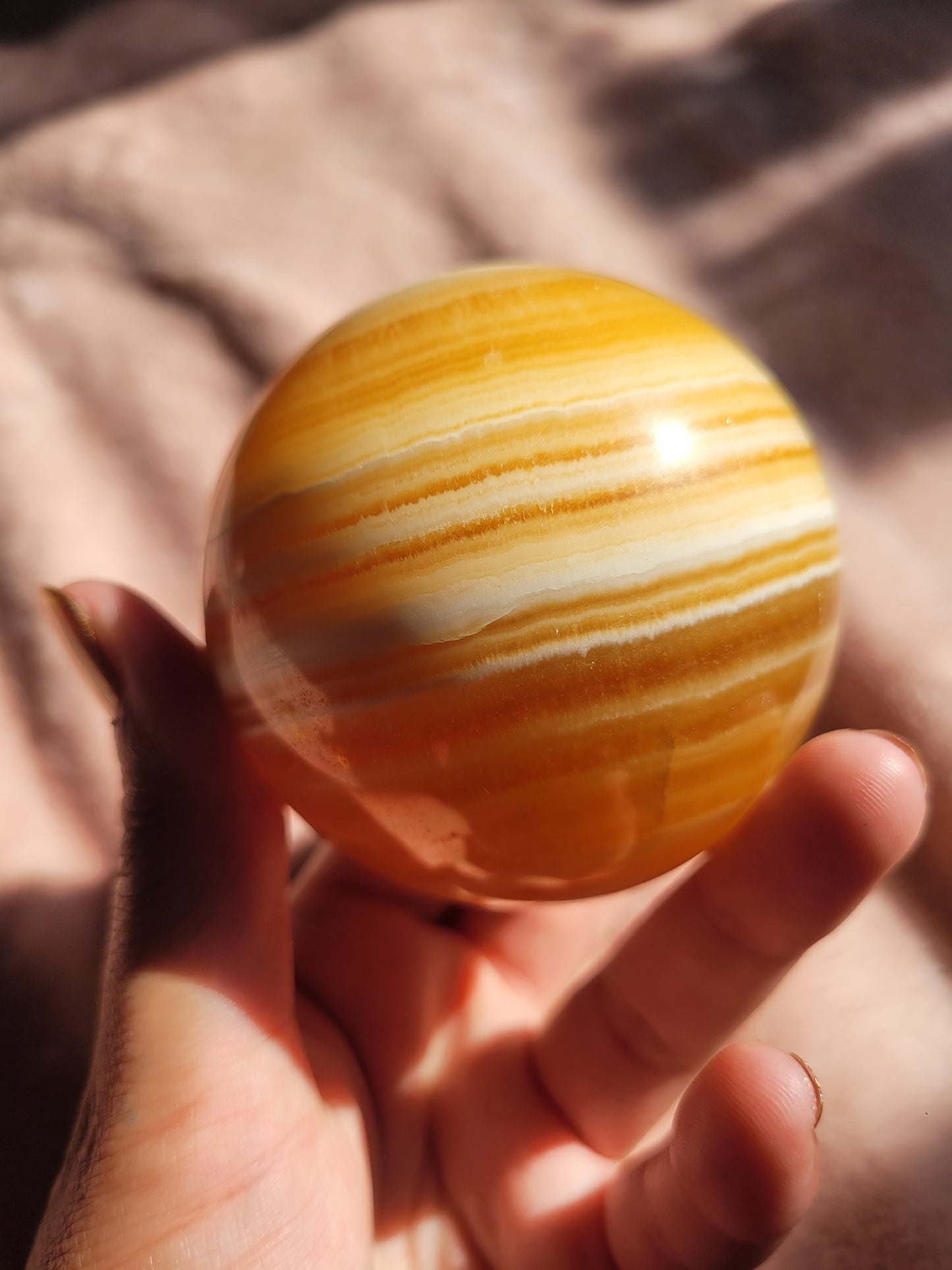 Orange Calcite Sphere