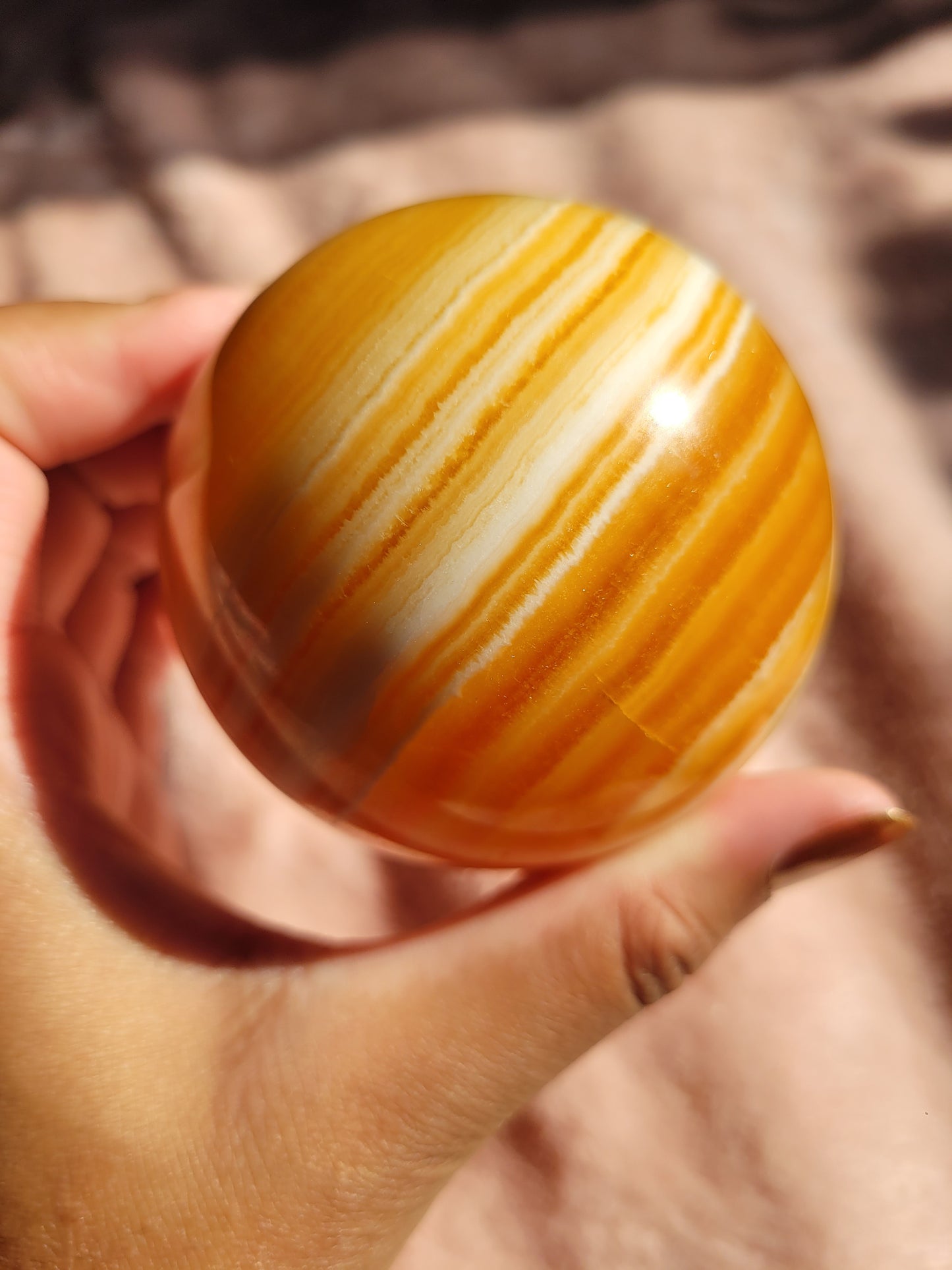 Orange Calcite Sphere