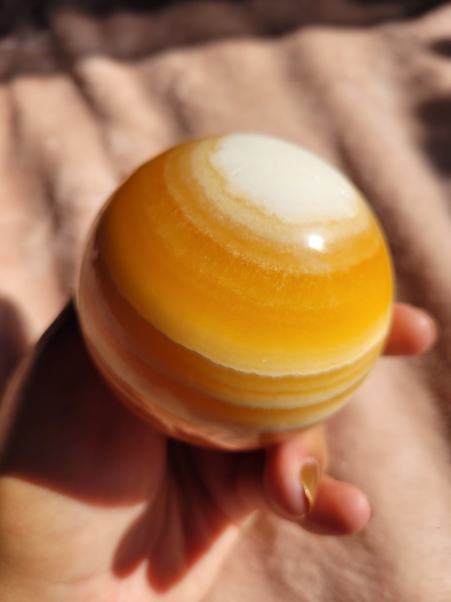 Orange Calcite Sphere