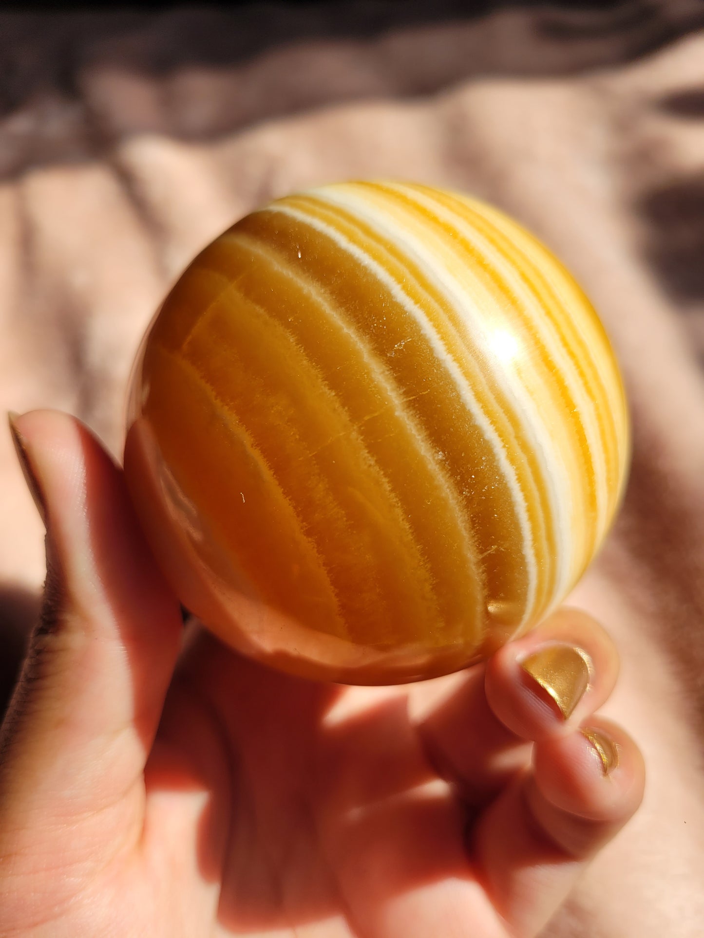 Orange Calcite Sphere