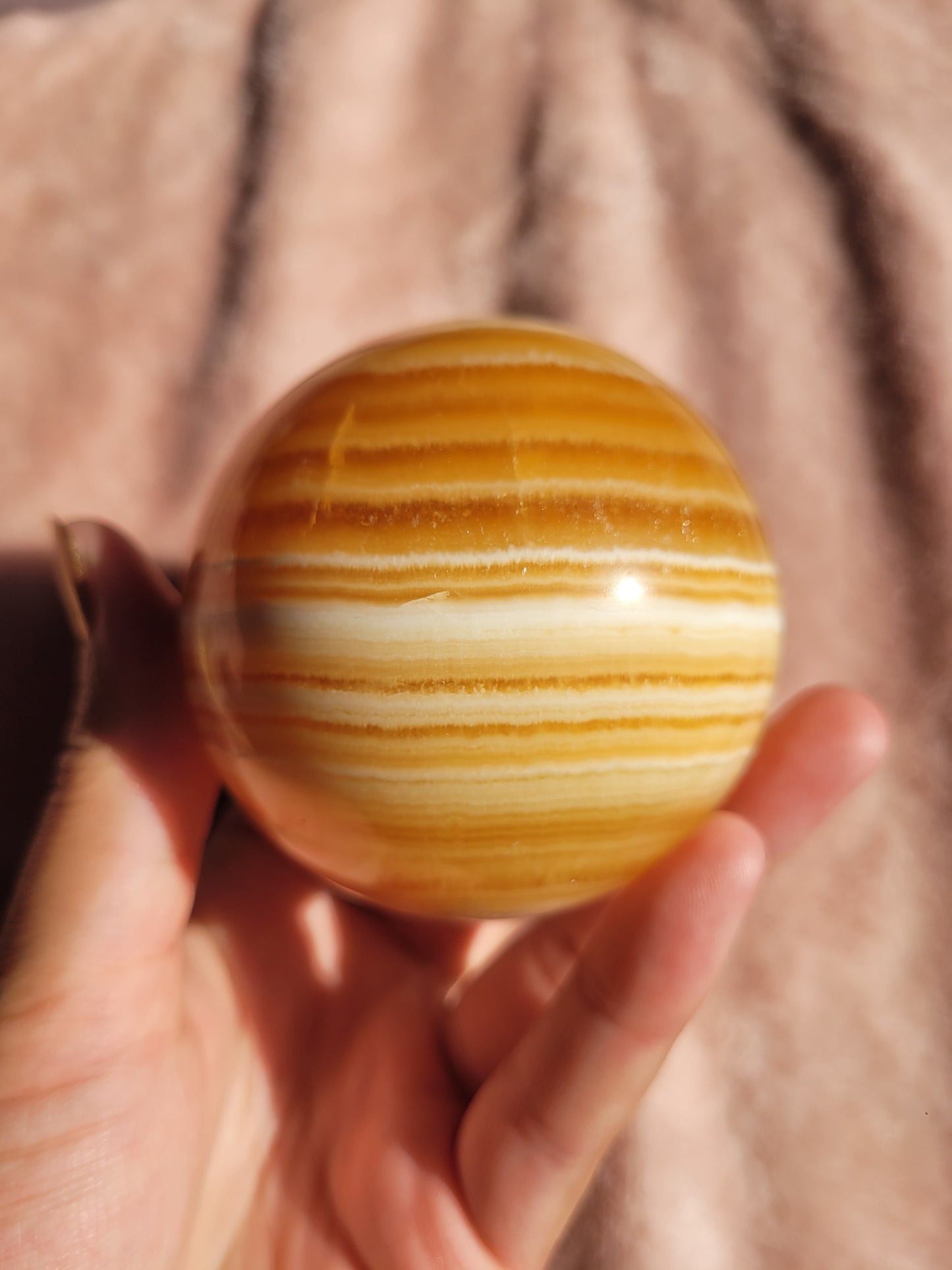 Orange Calcite Sphere